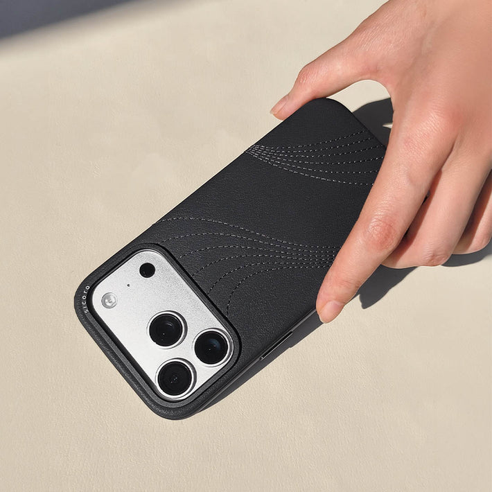 Sicora handcrafted vegan leather iPhone 18 pro / 17 pro case, flow case