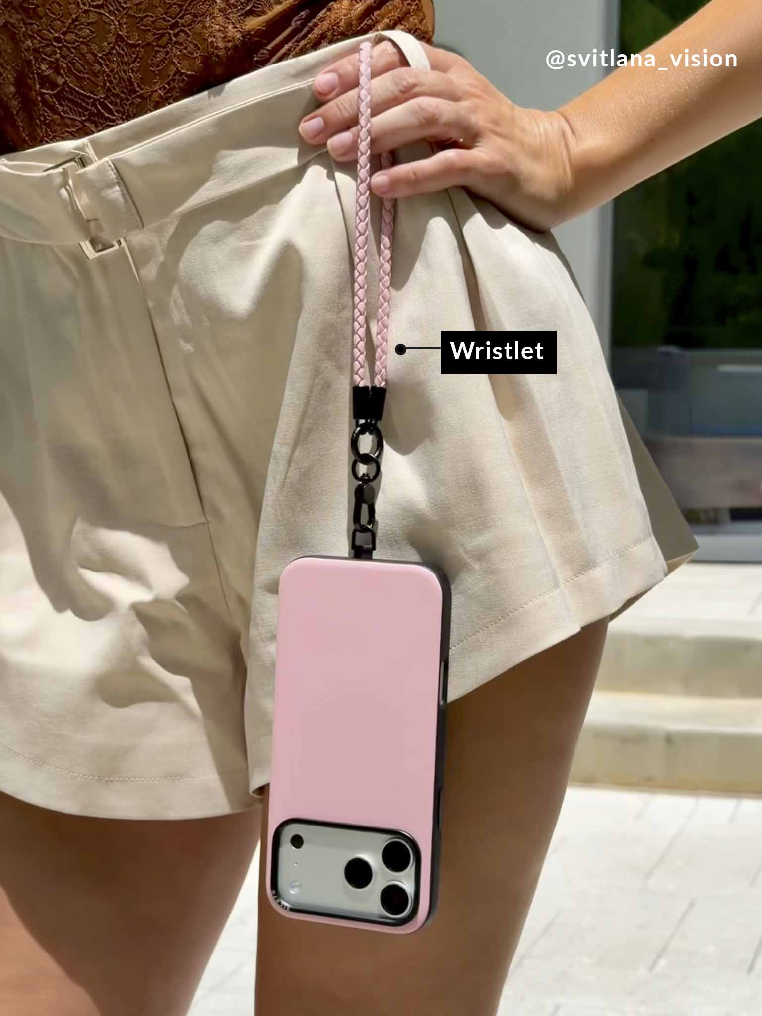 Pink sicora moodblock case with pink wristlet lanyard