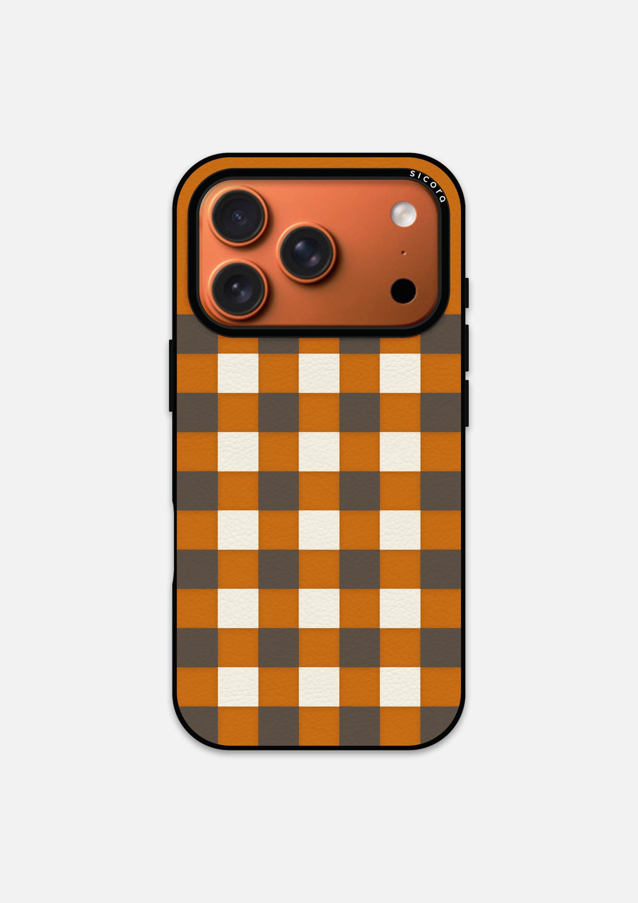 CHECKERBOARD CASE - TOFFEE GC