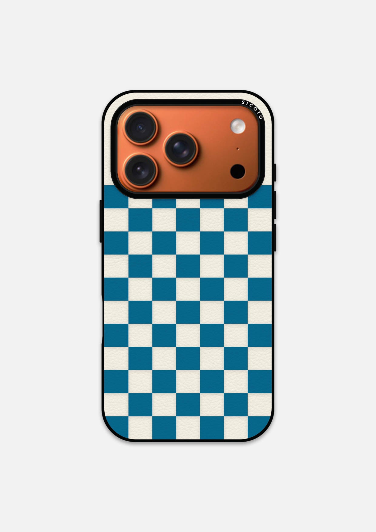 CHECKERBOARD CASE - SEA + CREAM