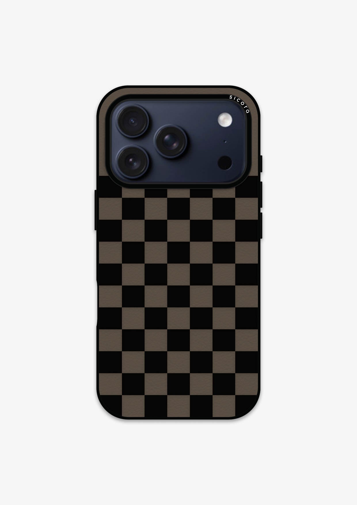 CHECKERBOARD CASE - BLACK + GRANITE