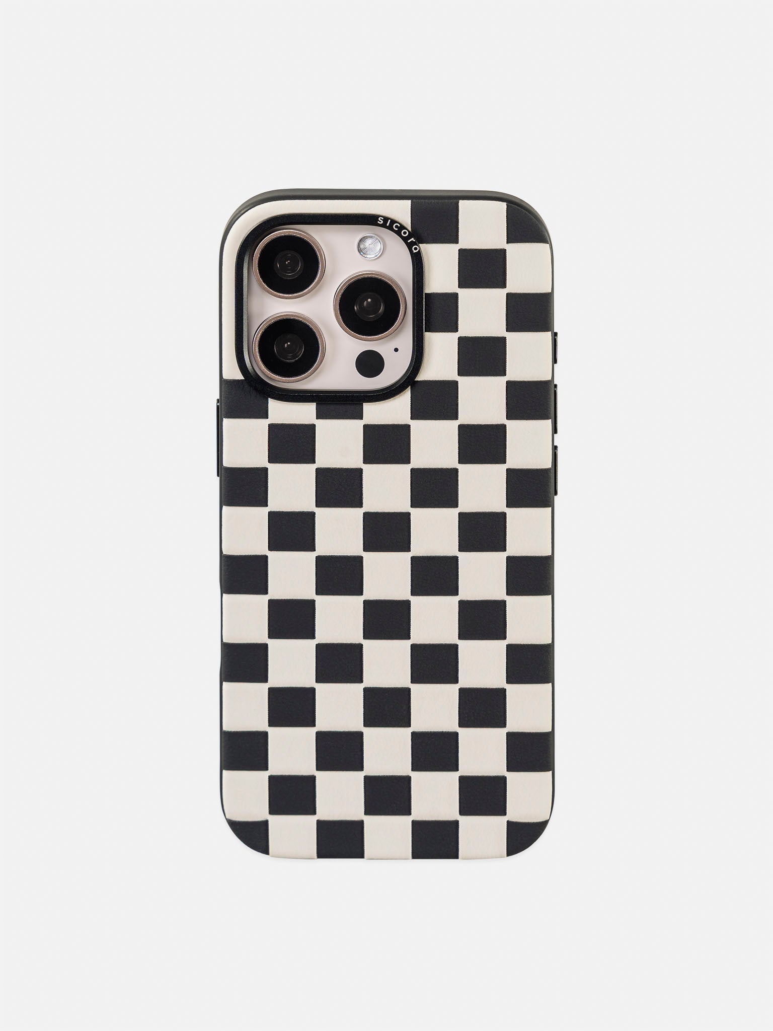 sicora black and white checkerboard iPhone case 16pro