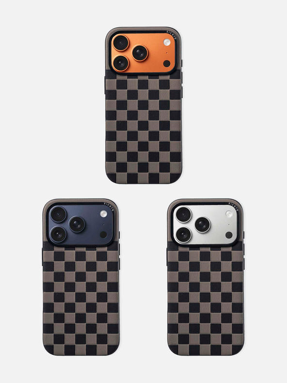 sicora iPhone 17 pro checkerboard case black granite lineup