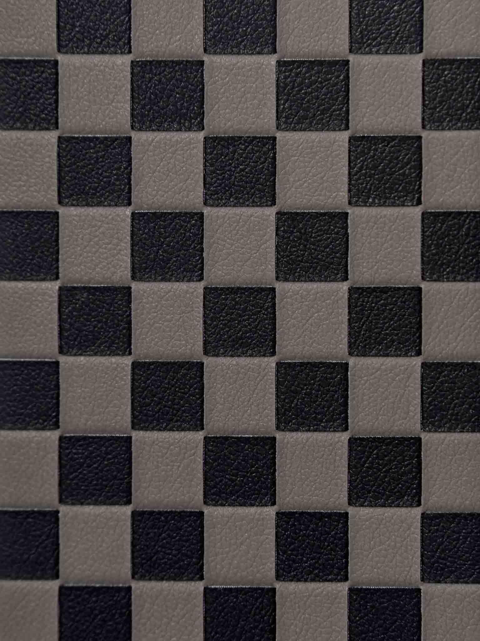 sicora handmade black and gray checkered pattern in SILIO vegan leather