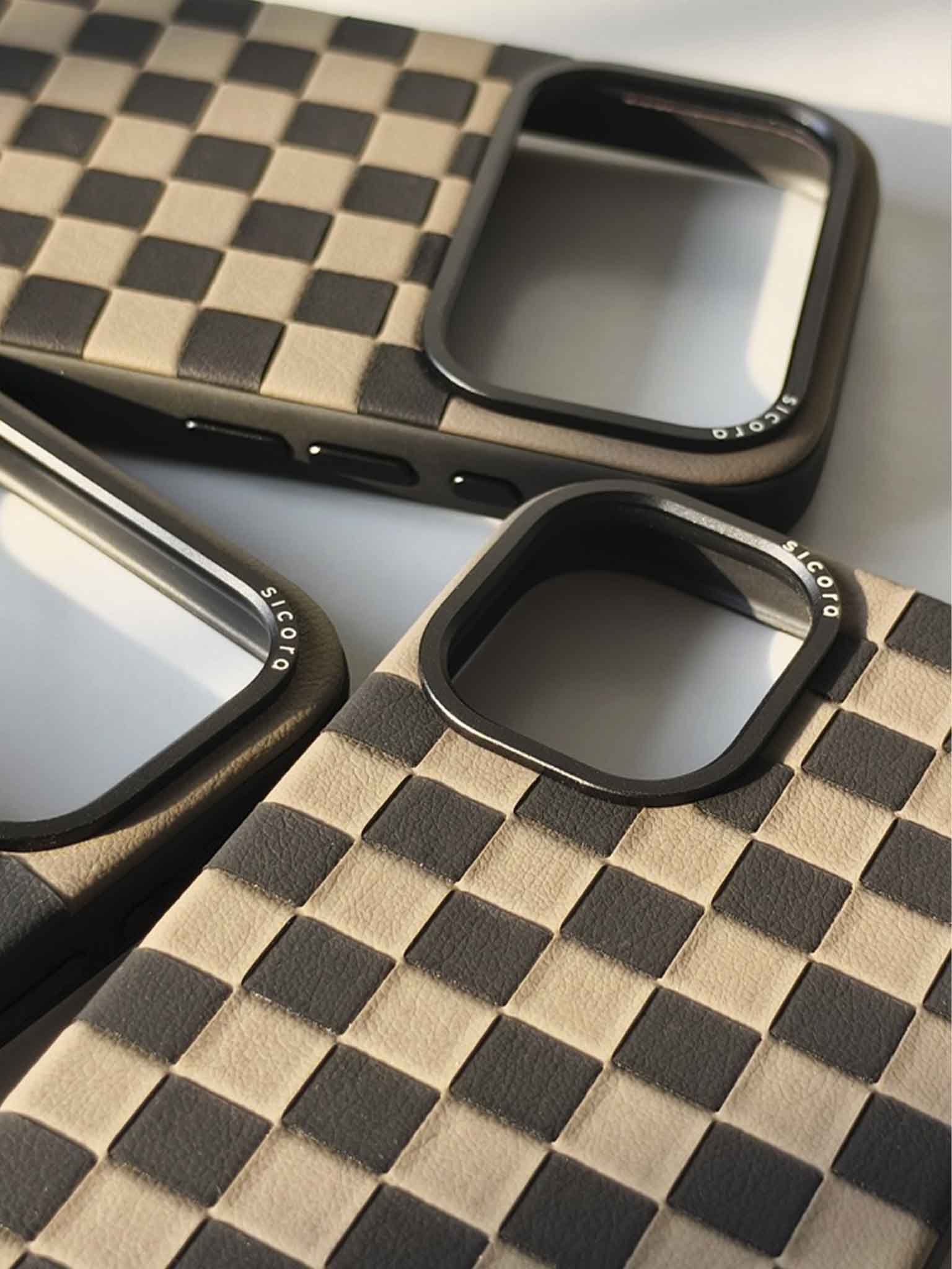 sicora checkerboard  iPhone 17 series cases 