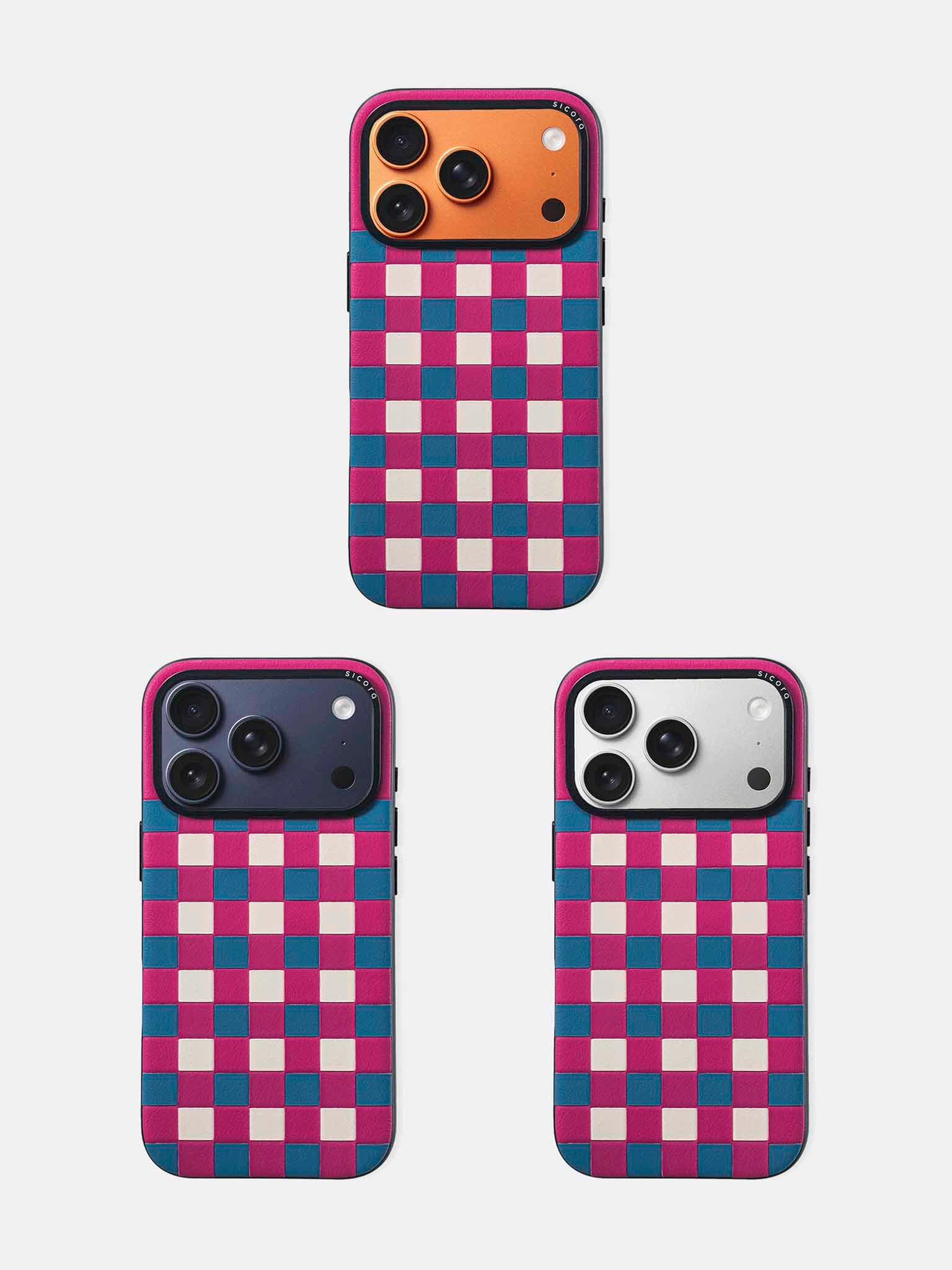 sicora iPhone 17 pro checkerboard case magenta SC lineup
