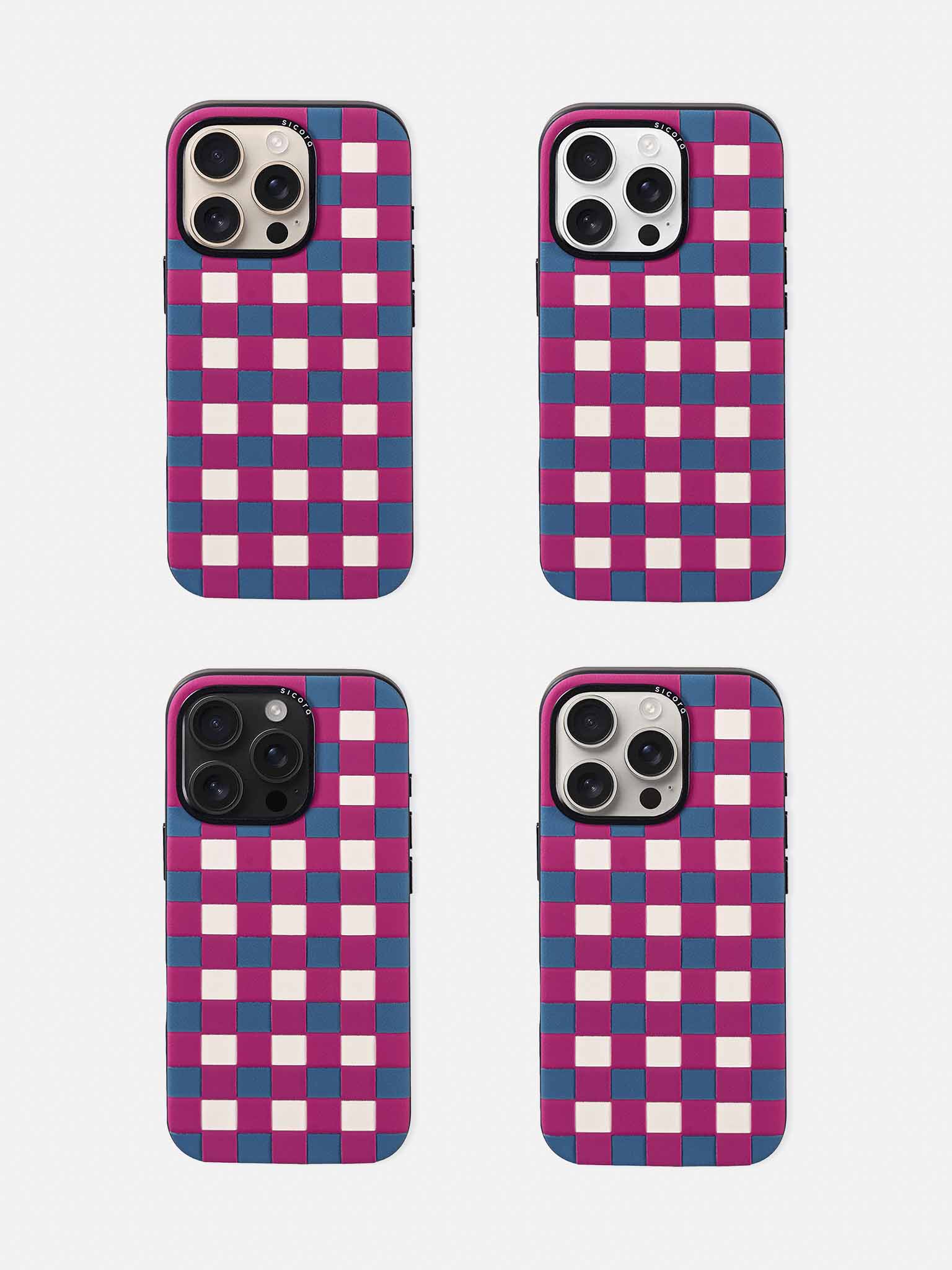 sicora iPhone 16 pro checkerboard case magenta SC lineup
