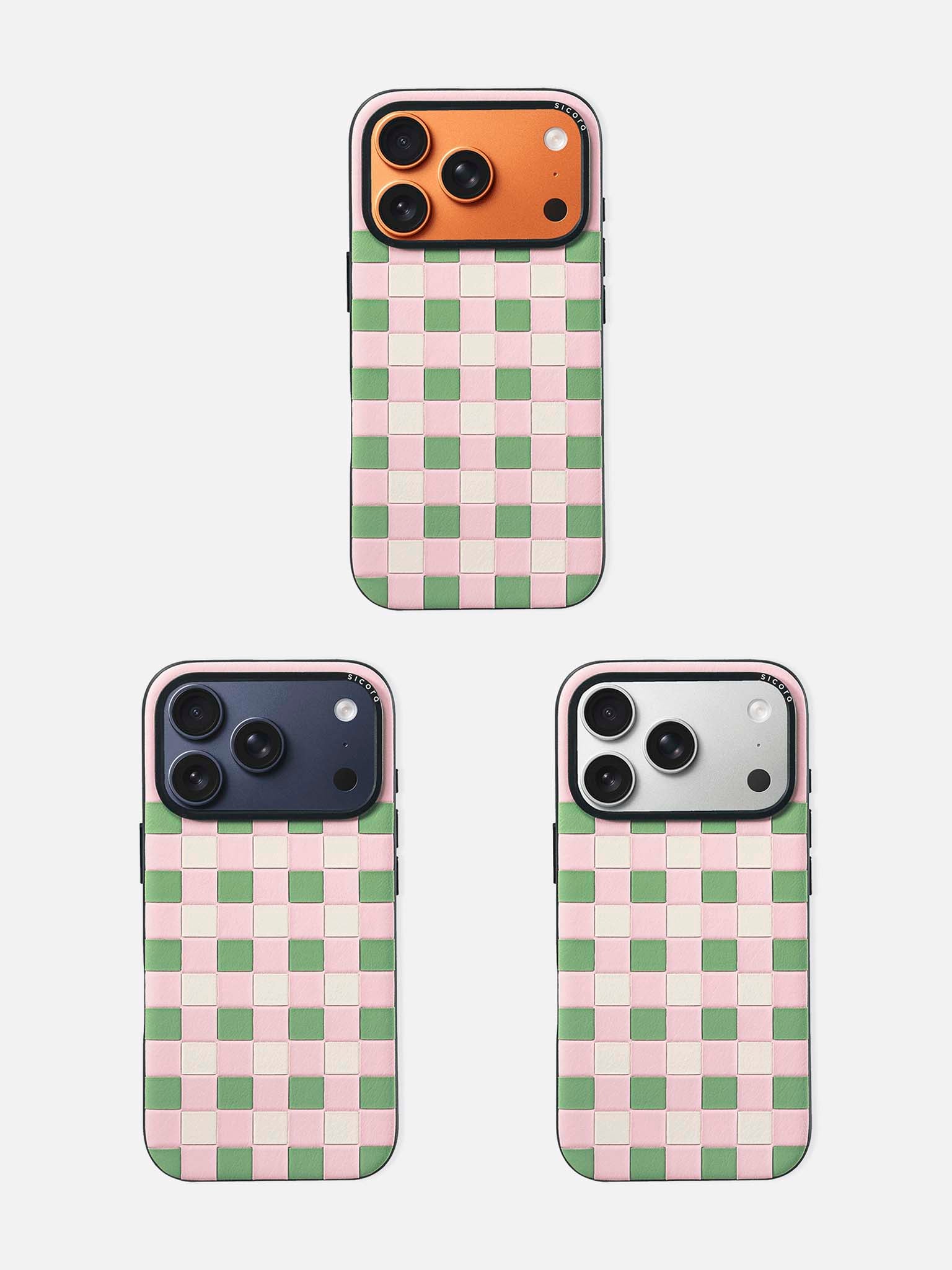 sicora iPhone 17 pro checkerboard case pink AC lineup