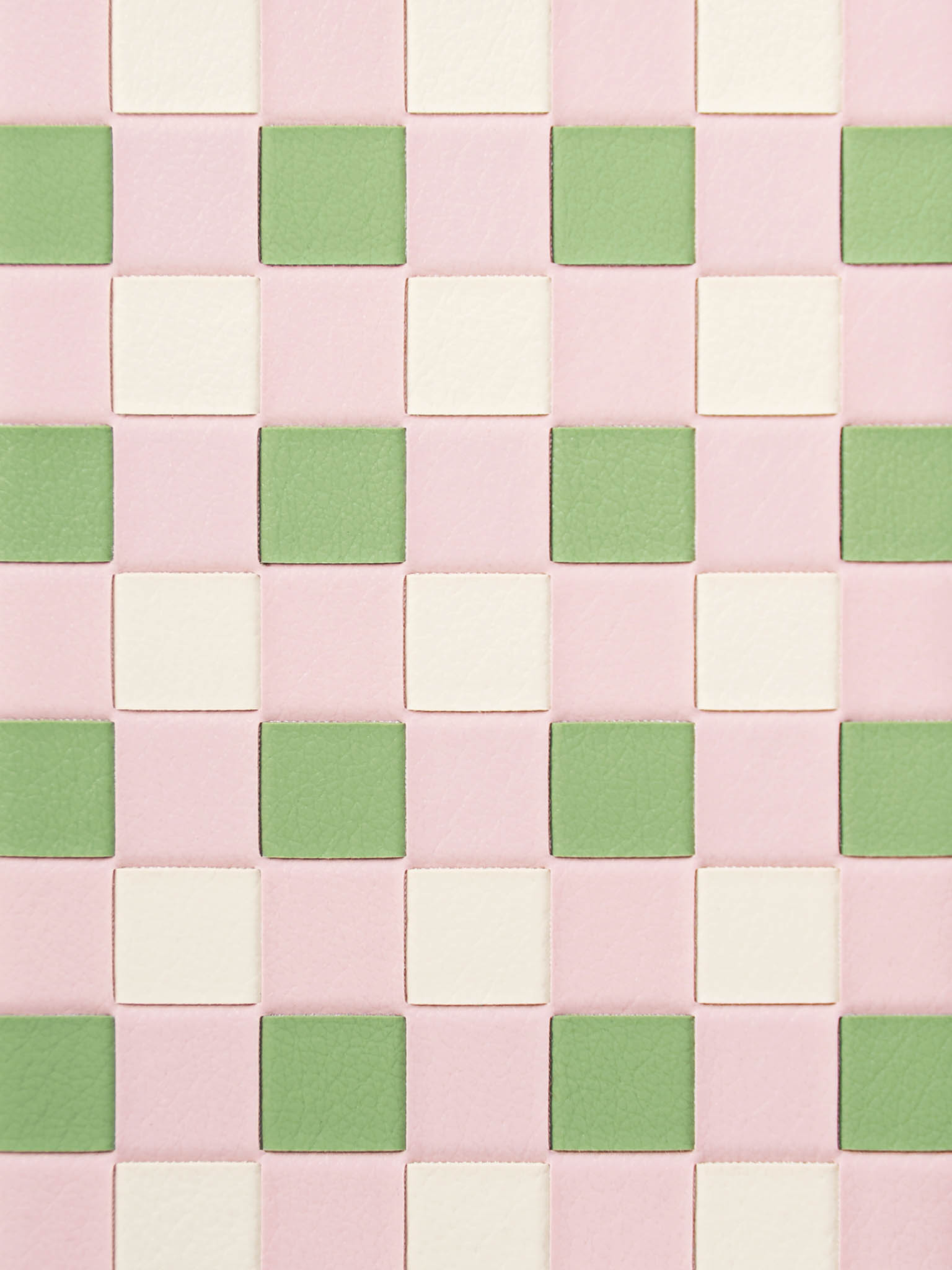 sicora handmade pink green white checkered pattern in SILIO vegan leather