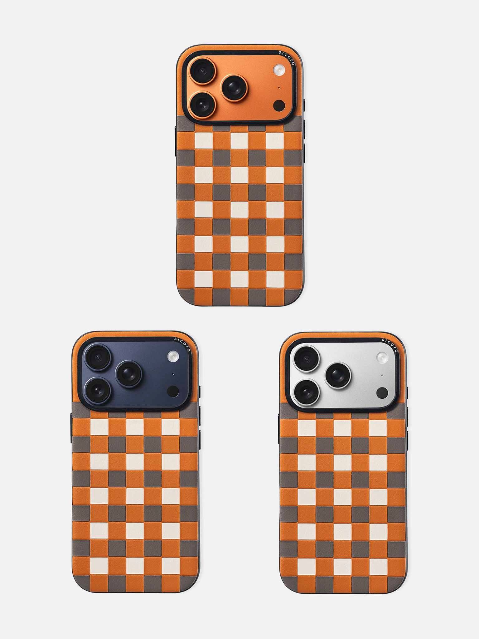 sicora iPhone 17 pro checkerboard case toffee GC lineup