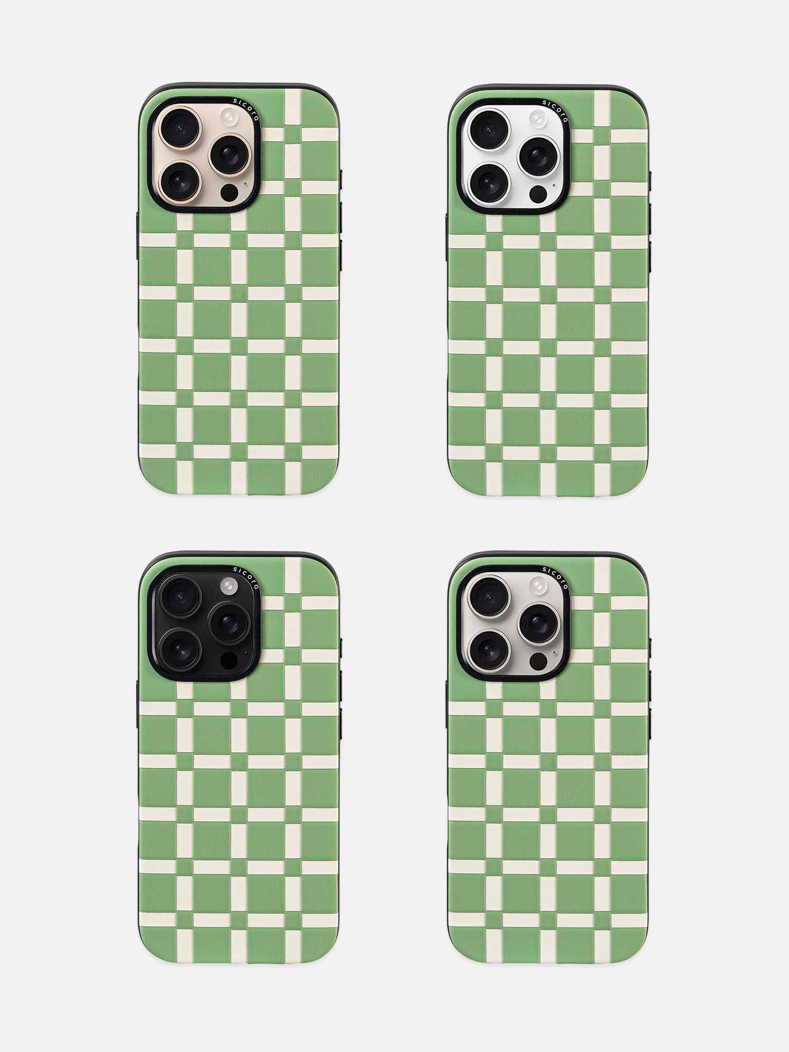 sicora iPhone 16 pro gridplay case avocado cream lineup