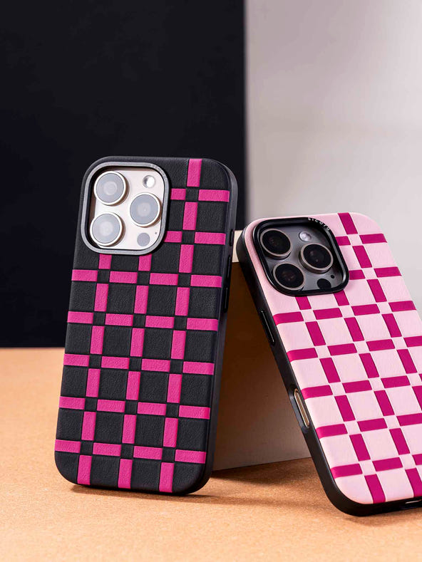 sicora handwoven gridplay iphone cases