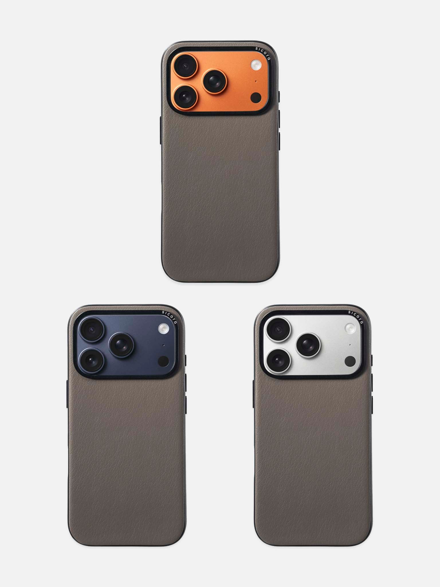 sicora iPhone 17 pro moodblock case gray lineup