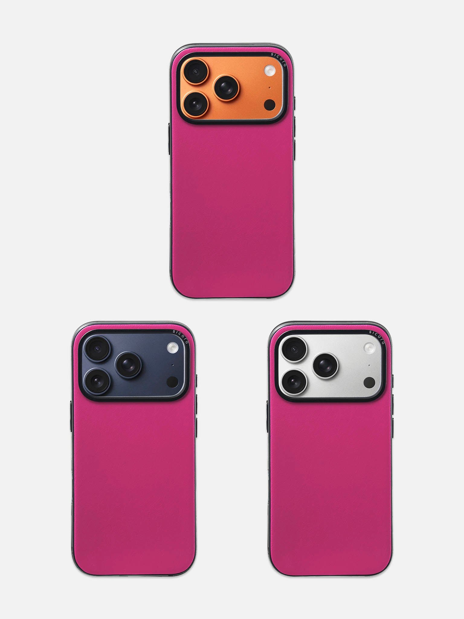 sicora iPhone 17 pro moodblock case magenta pink lineup