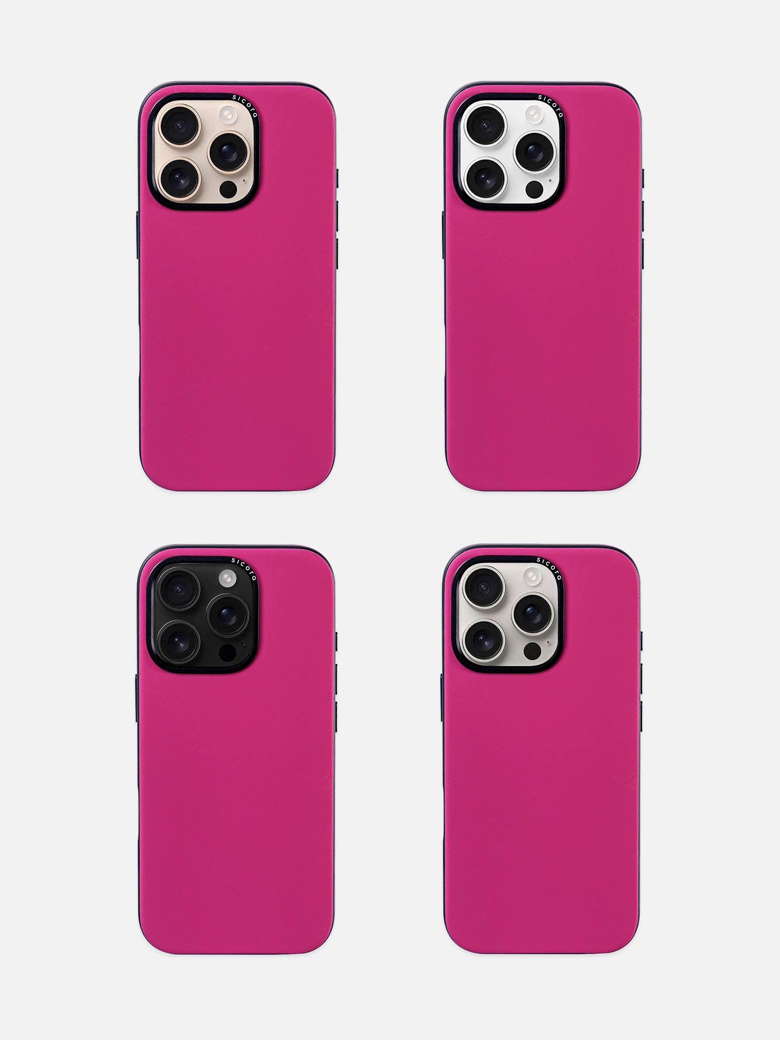 sicora iPhone 16 pro moodblock case magenta pink lineup