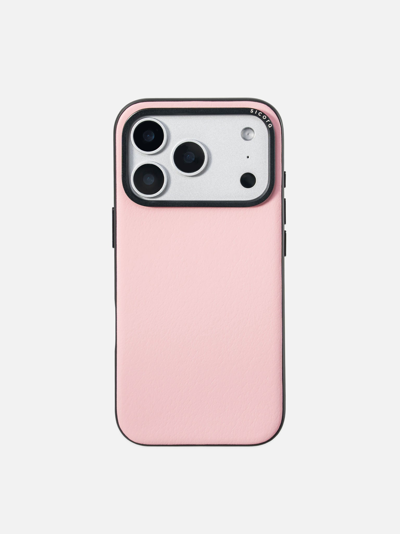 Pink sicora moodblock phone case with silio silicone vegan leather