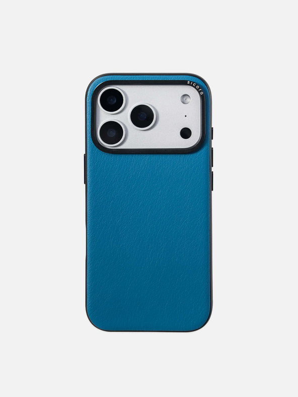Sea blue sicora moodblock phone case with silio silicone vegan leather
