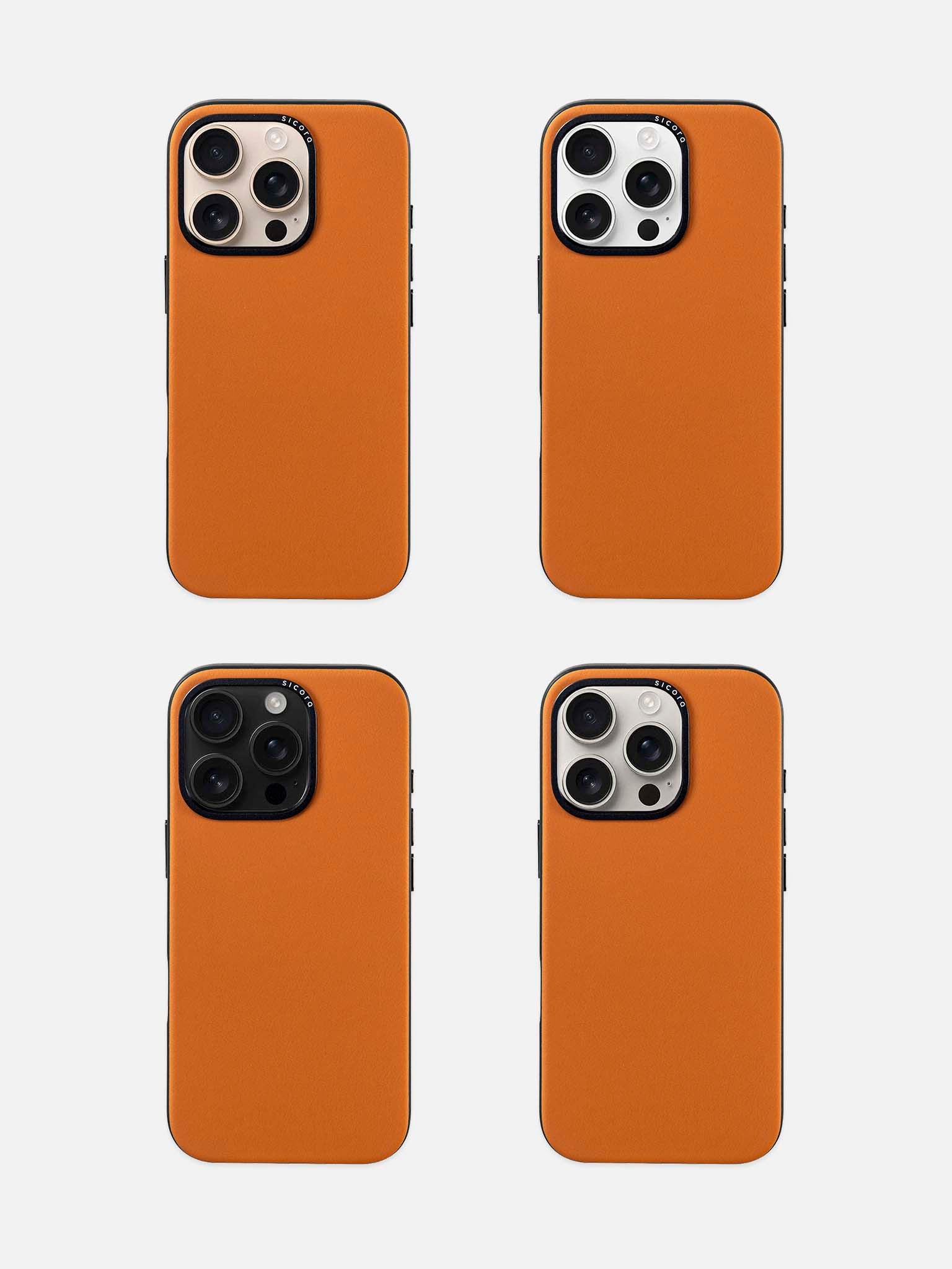 sicora iPhone 16 pro moodblock case toffee brown orange lineup