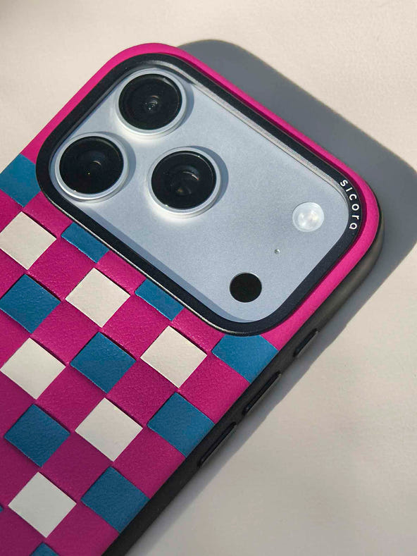 sicora magenta sc checkerboard case iPhone 17 pro video