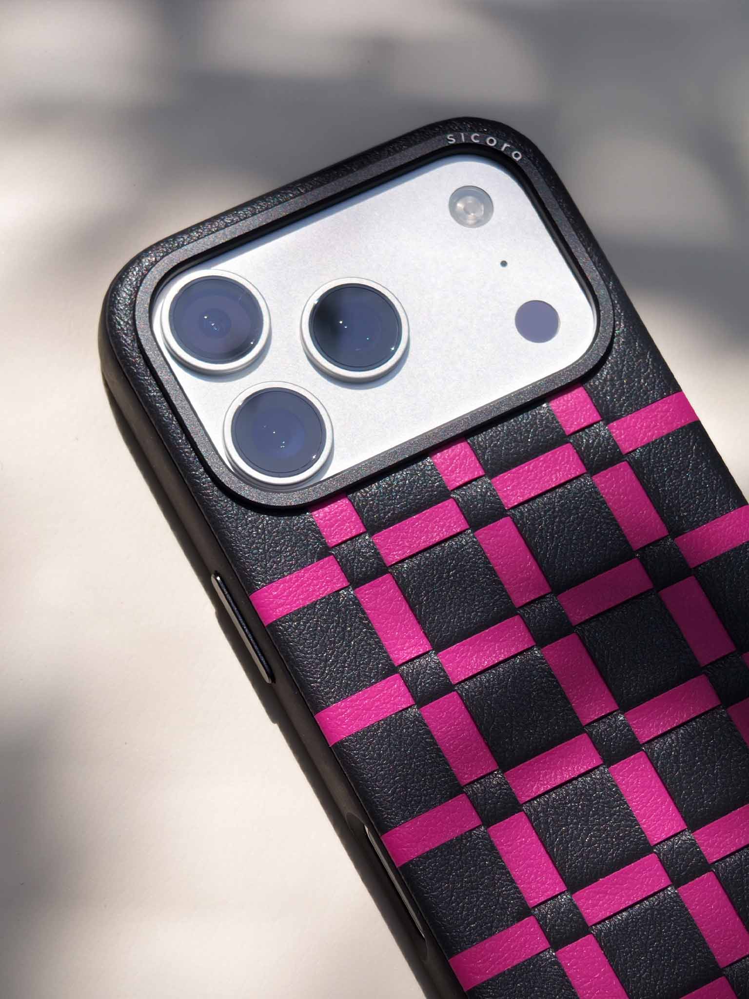 sicora black magenta gridplay case iPhone 17 pro video