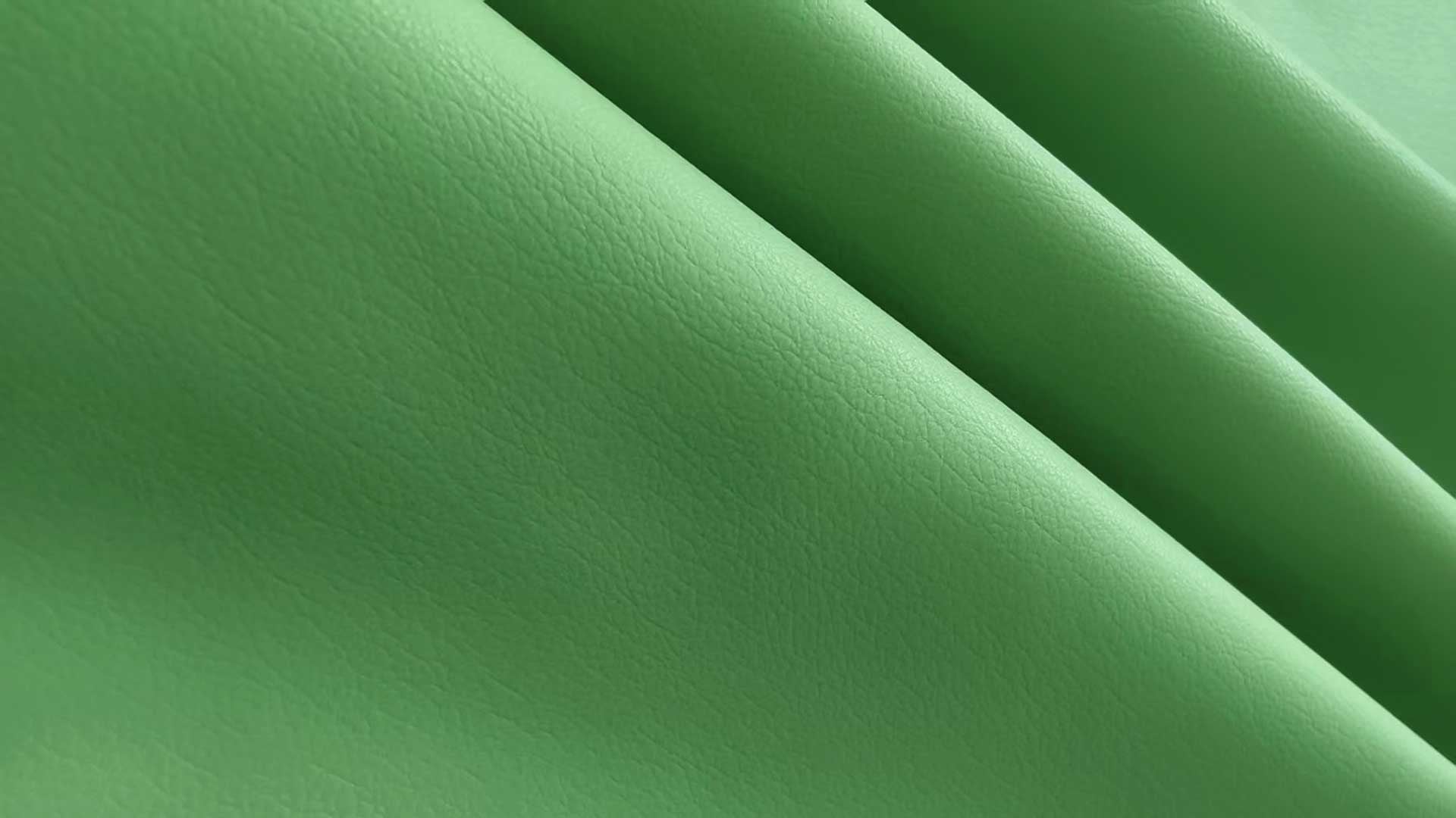 Close-up of green silio vegan leather