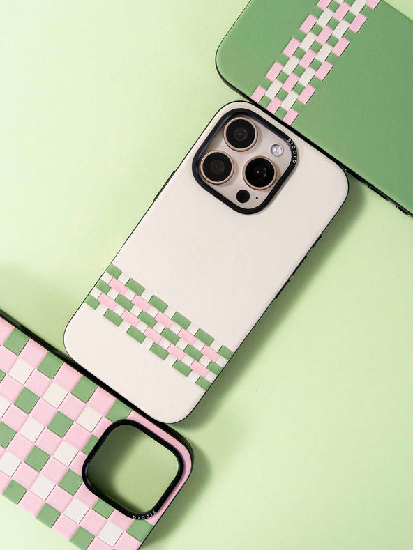 sicora handwoven vegan leather phone cases
