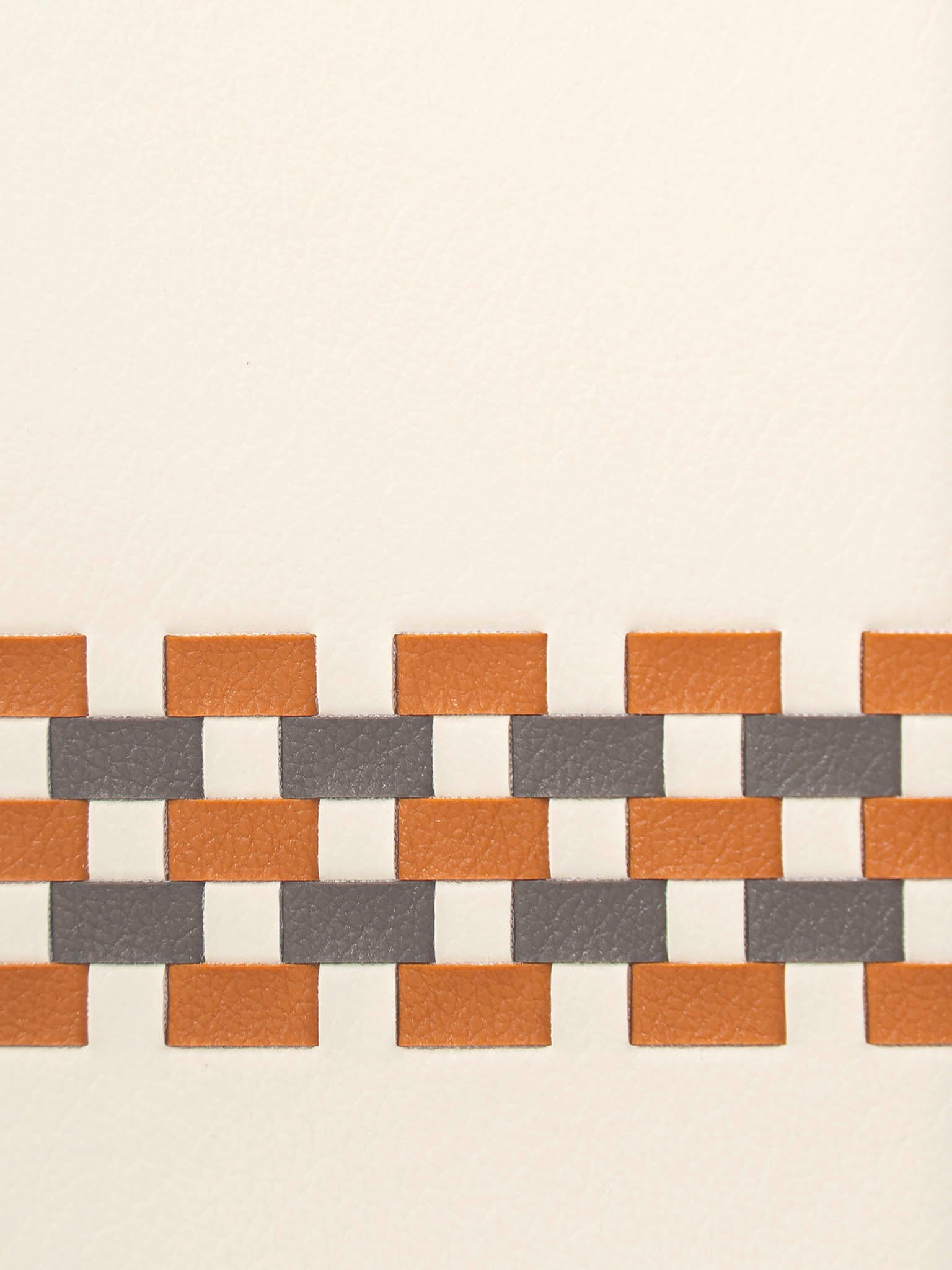 sicora white brown gray handwoven stitchon pattern in SILIO vegan leather