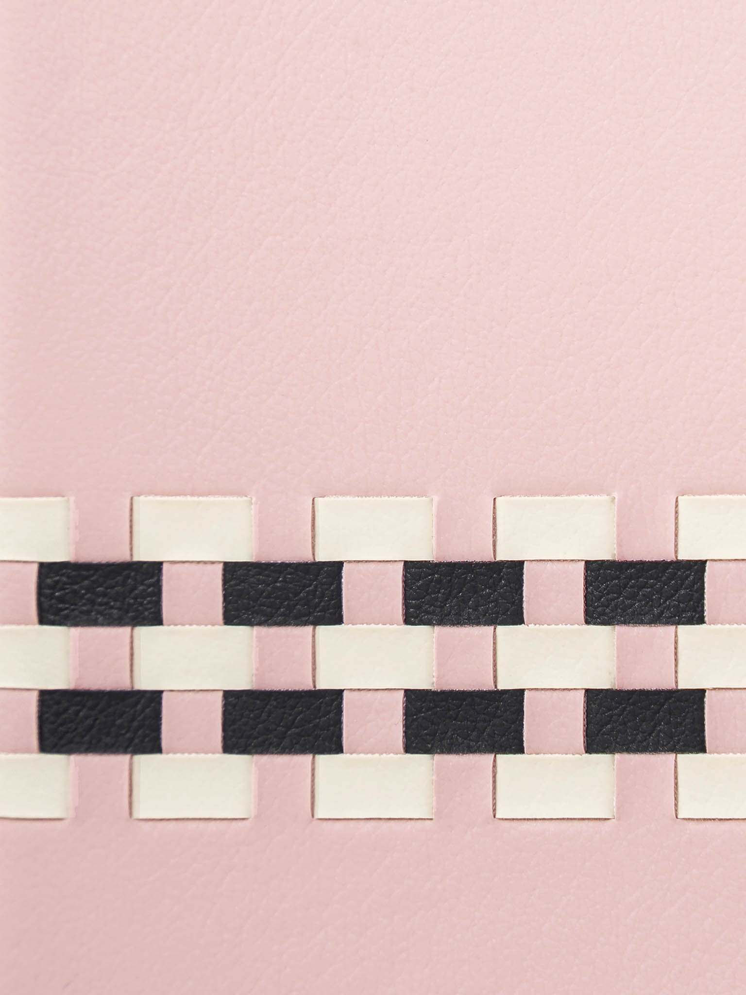 sicora pink white black handwoven stitchon pattern in SILIO vegan leather