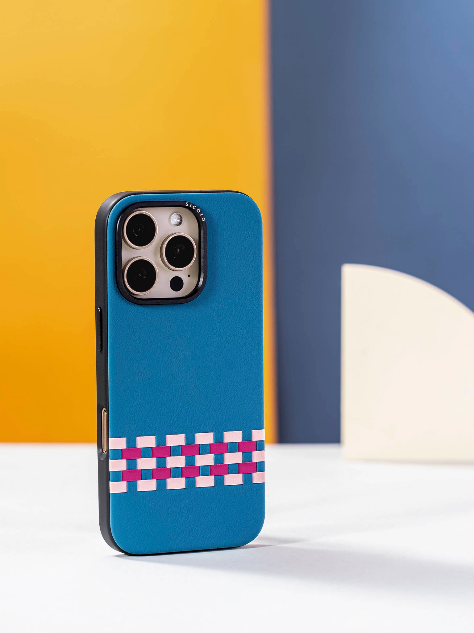 sicora blue pink magenta stitchon phone case