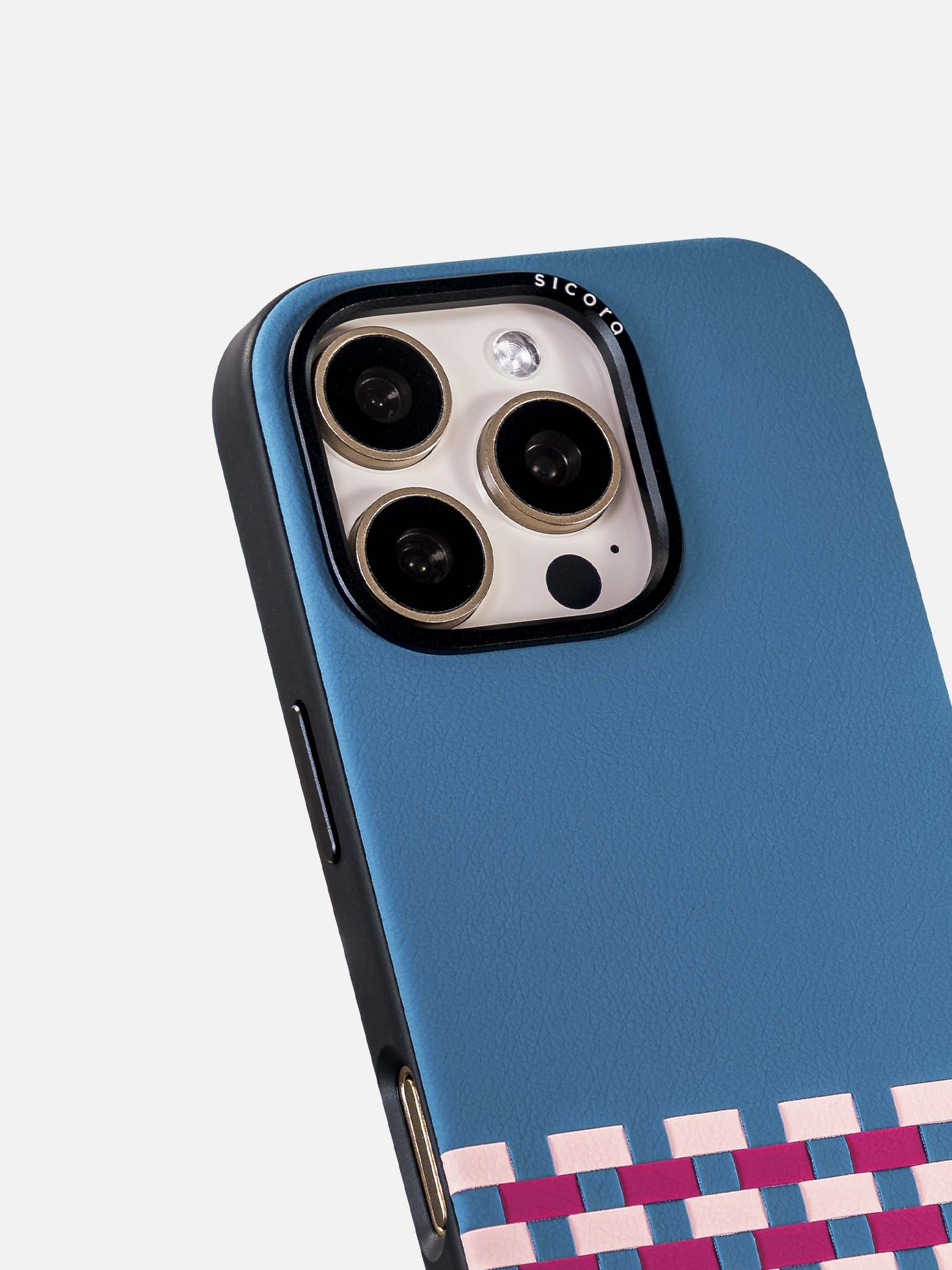sicora blue pink magenta stitchon phone case