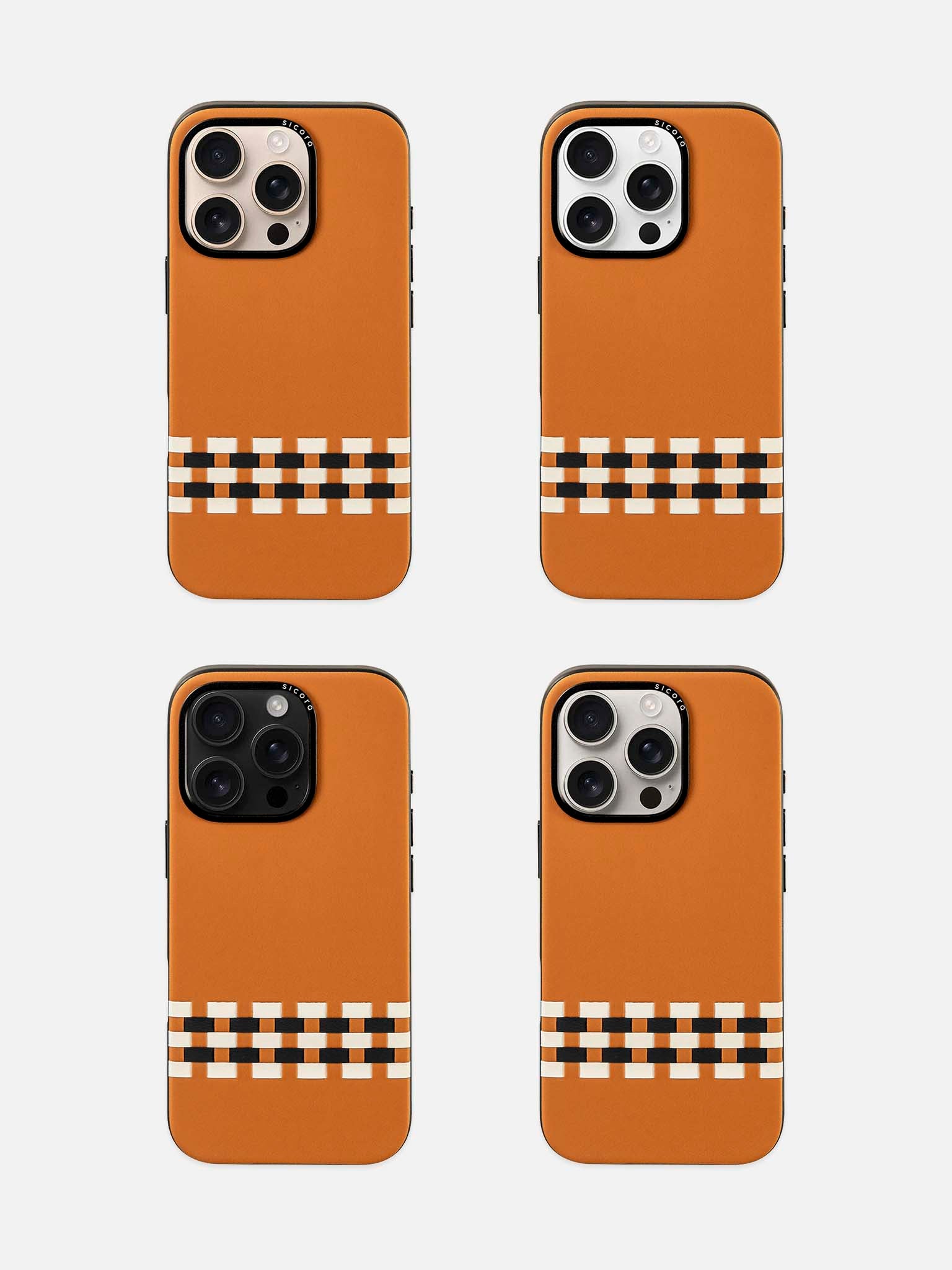 sicora iPhone 16 pro stitchon case toffee CB lineup
