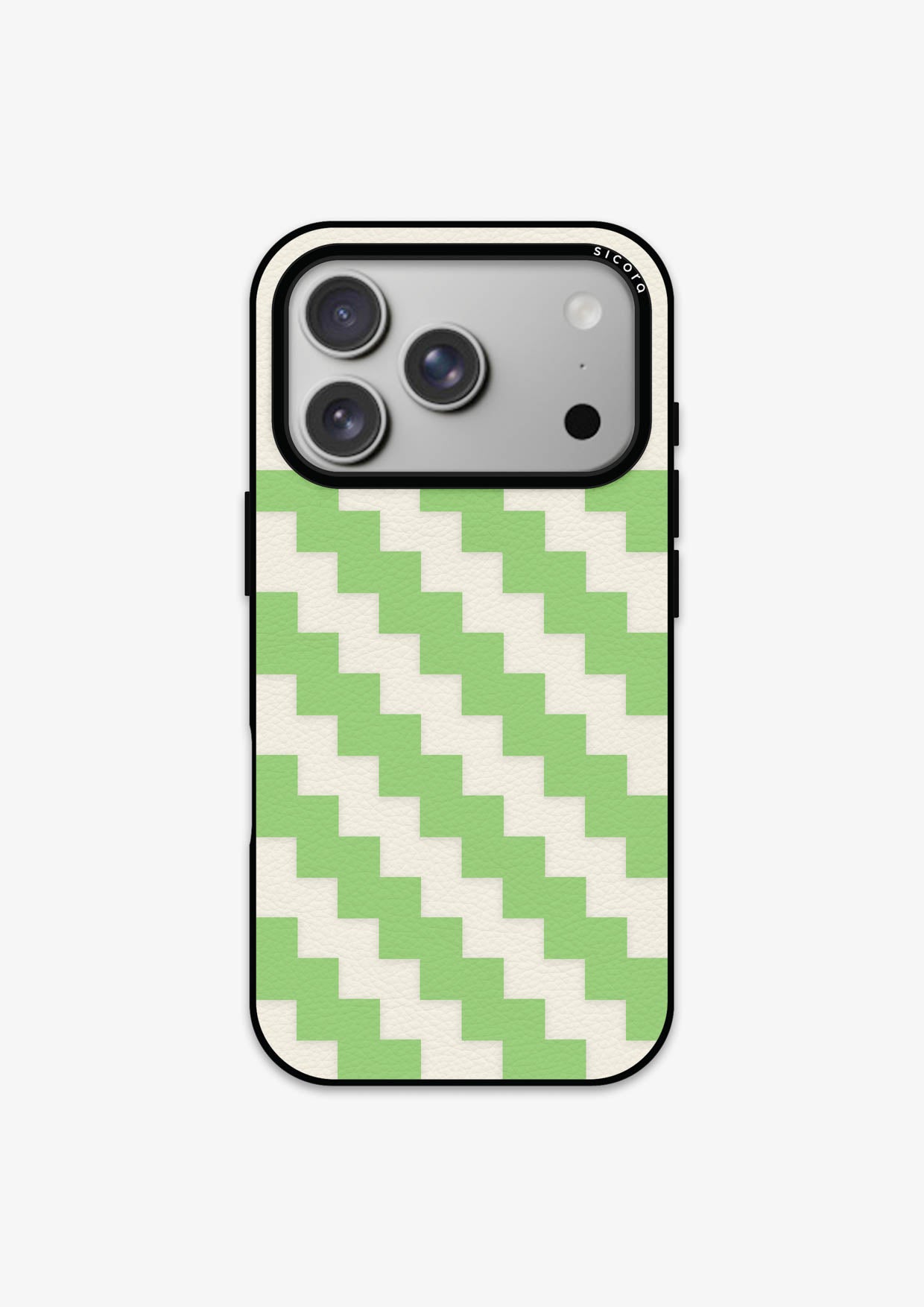 ZIGZAG CASE - AVOCADO + CREAM