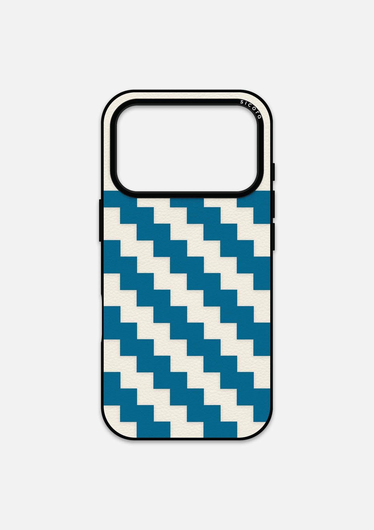 ZIGZAG CASE - SEA + CREAM