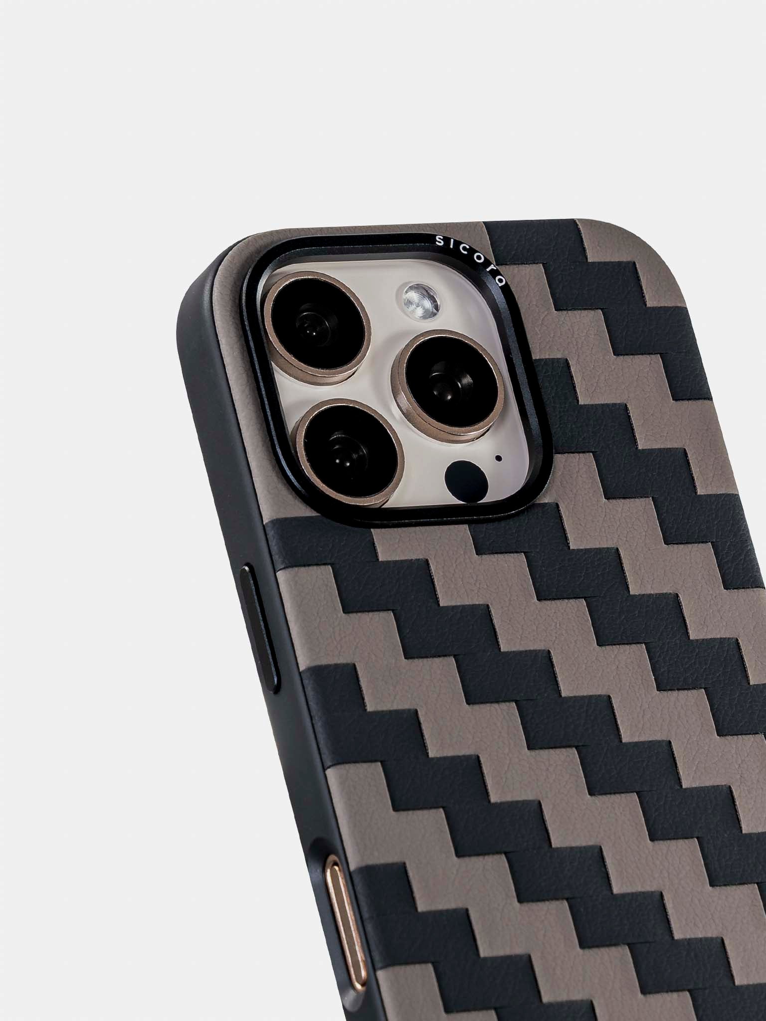sicora black and gray zigzag phone case