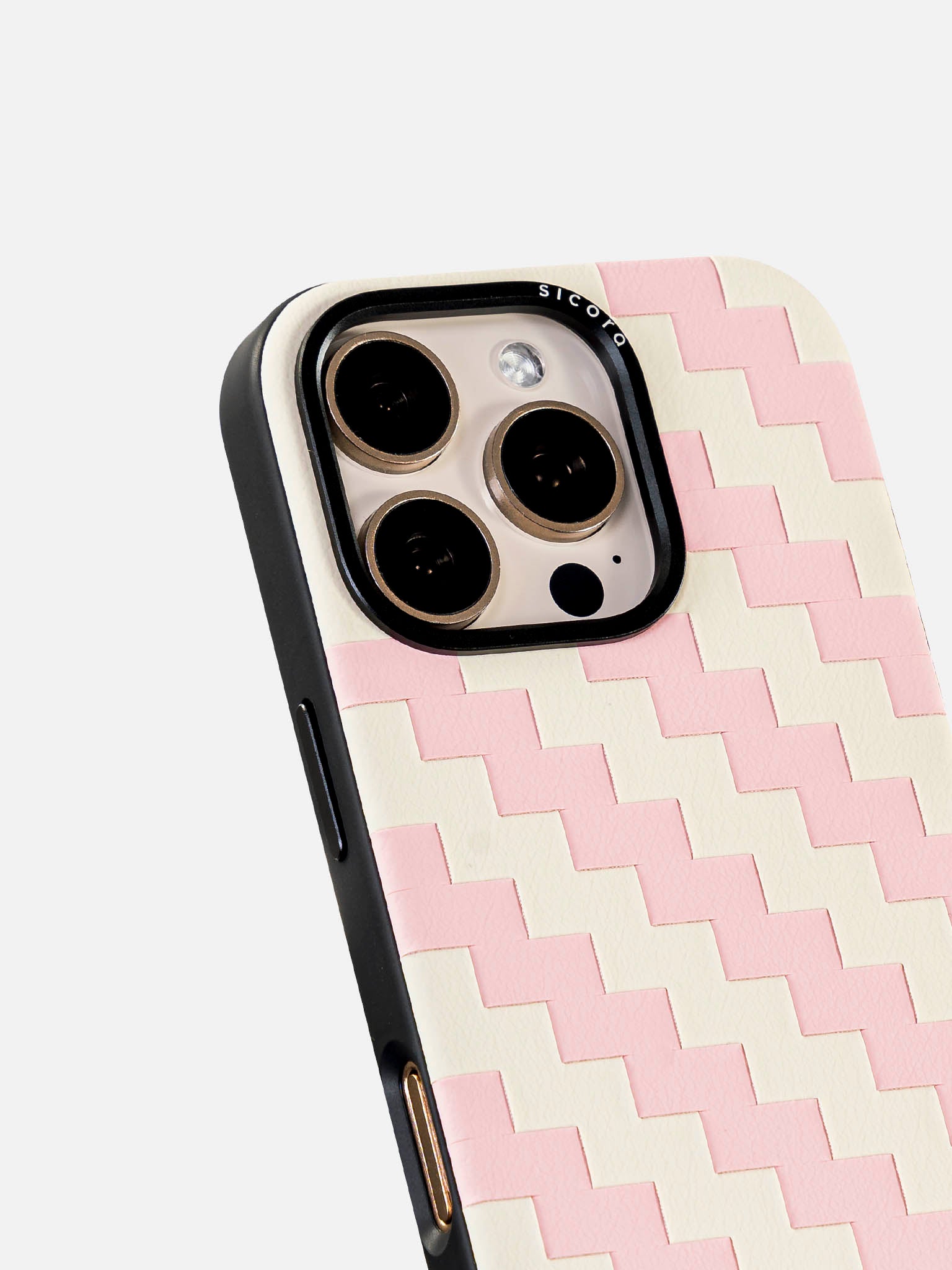 sicora pink and white zigzag iphone case 