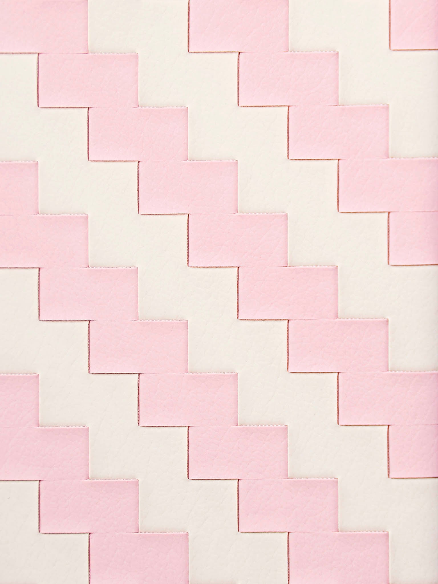 sicora pink white handwoven zigzag pattern in SILIO vegan leather