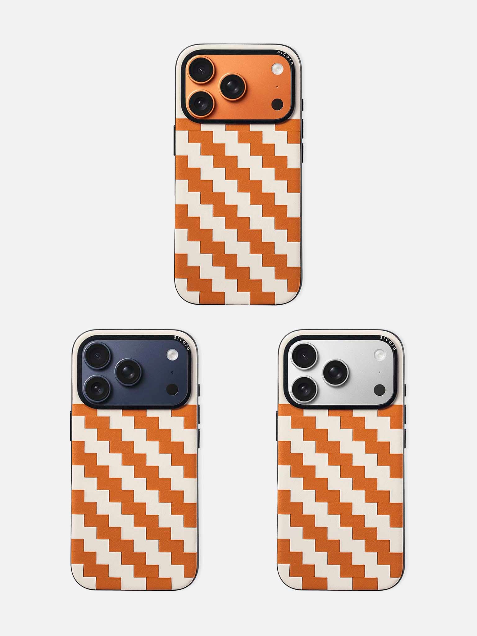 sicora iPhone 17 pro zigzag case toffee cream lineup