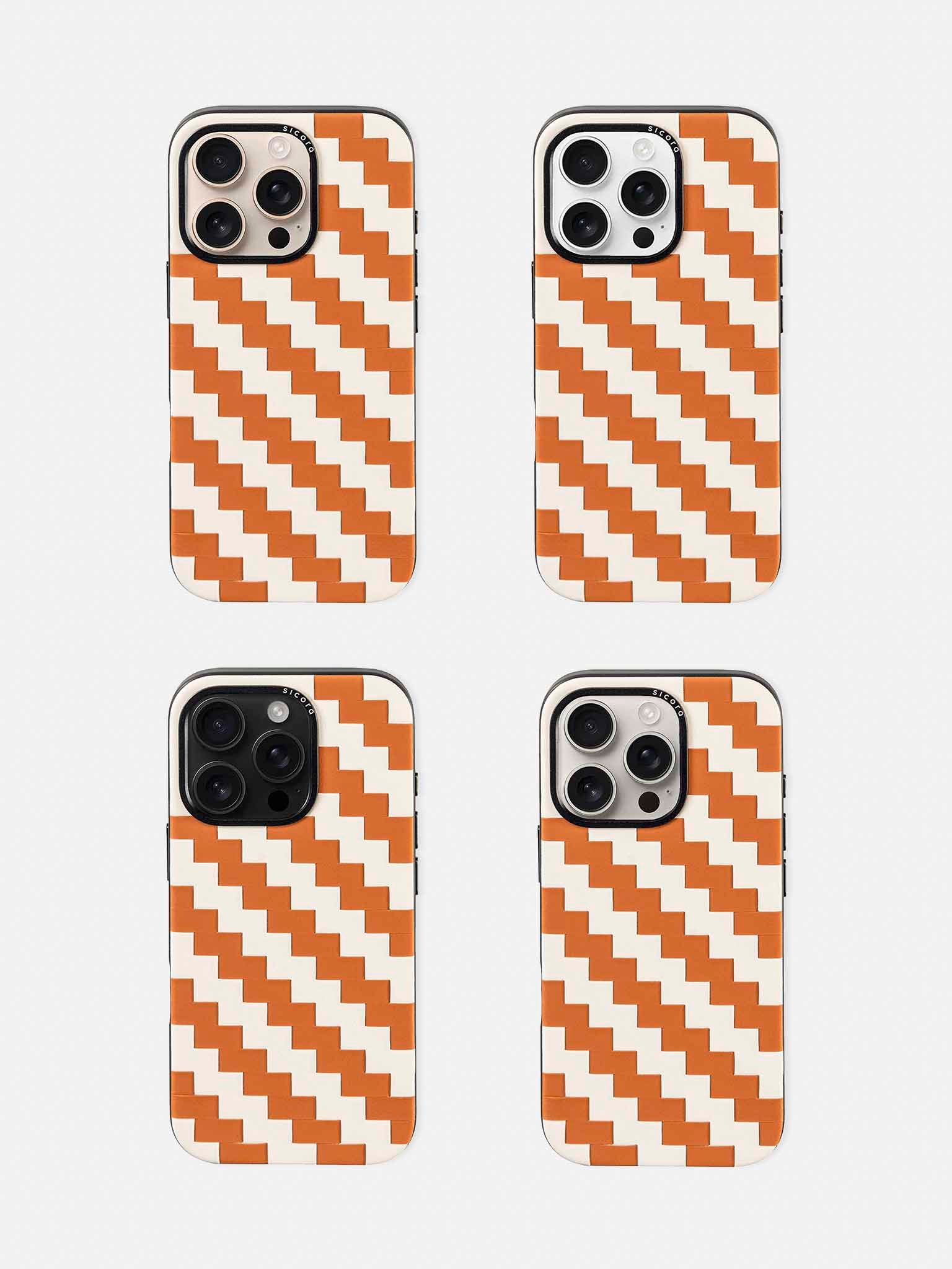 sicora iPhone 16 pro zigzag case toffee cream lineup